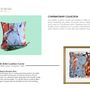 Fabric cushions - JE Artist Cushion Cover / Coussin 100% Cotton  - JOURNEY TO THE EAST ART GALLERY