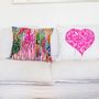 Fabric cushions - Pillow "MULTI DRIPPING N°1" by PAPA MESK - ARTPILO