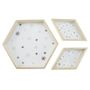 Formal plates - Hexagon trays - Magique - 3 pieces - INCIDENCE