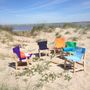 Lawn chairs - Chaise de jardin en hêtre massif toile couleur POP - HAPPY OBJETS