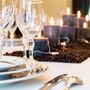 Assiettes de réception - Nuit Toscane - Assiette Creuse en Porcelaine Décor Or 24k et Platine - THECOCOONALIST