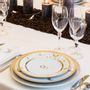 Assiettes de réception  - Nuit Toscane - Assiette de Présentation Porcelaine Décor Or 24k et Platine - THECOCOONALIST