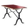 Dining Tables - ARDAMEZ • TRADITION Enamel bistro table / Ruby Red - ARDAMEZ