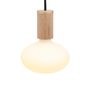 Lightbulbs for indoor lighting - Porcelain Oval & Oak Knuckle Pendant  - TALA