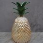 Decorative objects - Pineapple glass bow with metal leave - CHEHOMA