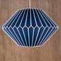 Hanging lights - Sky Blue Pleated Paper Lampshade - IAN SNOW