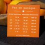 Gifts - Magnet “Pas de panique” color orange made in France - LULU CREATION®