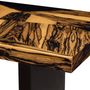 Console table - Geometry Console in White Ebony Wood - DUISTT