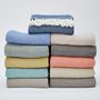 Throw blankets - Diamond, Oxford Stripe and Herringbone Blankets - WEAVER GREEN