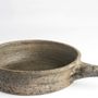Pottery - Natural Clay Pot - Casserole with Handle - MAKRA HANDMADE STORE