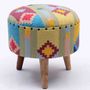 Stools - Kilim fabric stool - MATHI DESIGN