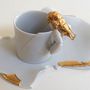 Tasses et mugs - Tasse homard & Soucoupe en porcelaine et or fin - SERGE NICOLE PORCELAINE