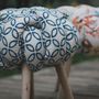 Unique pieces - Tabouret Nuage Bleuets  - M'A-T-IL DIT