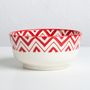 Bowls - Red Damask ceramics - ANAJAM HOME