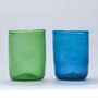 Verre d'art - Green Mouth Blown Recycled Glass - 10 cm - MAKRA HANDMADE STORE