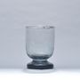 Verre d'art - Grey & Black Seated Glass - Mouth Blown recycled glass - MAKRA HANDMADE STORE