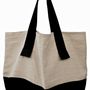 Bags and totes - CABAS vintage linen & leather - OXYMORE PARIS