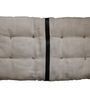 Fabric cushions - CHARBON quilted cushion vintage linen & hemp - OXYMORE PARIS