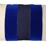 Coussins textile - BLUE coussin lin ancien et velours - OXYMORE PARIS