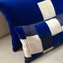 Coussins textile - BLUE coussin lin ancien et velours - OXYMORE PARIS