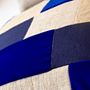 Fabric cushions - BLUE cushion vintage linen & velvet - OXYMORE PARIS