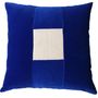 Fabric cushions - BLUE cushion vintage linen & velvet - OXYMORE PARIS