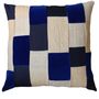 Fabric cushions - BLUE cushion vintage linen & velvet - OXYMORE PARIS