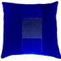 Fabric cushions - BLUE cushion vintage linen & velvet - OXYMORE PARIS