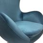 Armchairs - Fauteuil Suede bleu nacré - MATHI DESIGN