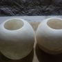 Design objects - Alabaster Candle Holders - Ball Shape - MAKRA HANDMADE STORE