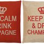 Coussins - Keep Calm Drink Champagne sets - FS HOME COLLECTIONS