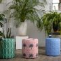 Office seating - Wewe Blue Pouffe - EVA SONAIKE