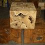 Stools for hospitalities & contracts - Wooden stool, root - WILD-HERITAGE.COM