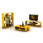 Bookshelves - Kipp Bookcase (Walnut-Yellow) - RAFEVI