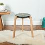 Objets design - Tabouret empilable - NOIR - BOULON BLANC