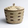 Design objects - Linen Basket - Doum Wickers & Leather - MAKRA HANDMADE STORE