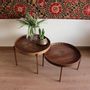 Tables basses - Table basse plateau noyer et marqueterie - BEYT BY 2B DESIGN