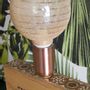 Outdoor table lamps - Solid oak wood lamp with marquetry - BEYT BY 2B DESIGN