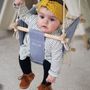 Objets déco enfant - Balançoire vichy marine et macramé beige - APRIL ELEVEN