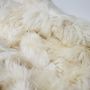 Throw blankets - Fur Throw “CARMEN” – White - WEICH COUTURE ALPACA