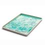 Ceramic - Crystalline Plates - Turquoise Green - R L FOOTE DESIGN STUDIO