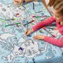 Children's arts and crafts - colour & learn world map tablecloth. - EATSLEEPDOODLE