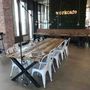 Dining Tables - Arya table in recycled wagon wood - FOR ME LAB
