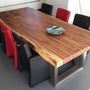 Dining Tables - WOOD | Tree slab tables of suar wood - XYLEIA PETRIFIED WOOD