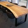 Dining Tables - WOOD | Tree slab tables of suar wood - XYLEIA PETRIFIED WOOD