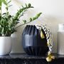 Decorative objects - Johan leather pleated container - LAETITIA FORTIN