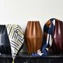Decorative objects - Johan leather pleated container - LAETITIA FORTIN