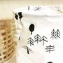 Decorative objects - cotton basket with wooden beads - NUUKK