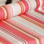 Linge de table textile - Nappe imperméable et anti-tache Rayure Corail - FLEUR DE SOLEIL