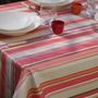 Table linen - Wipeable tablecloth Coral Stripes  - FLEUR DE SOLEIL